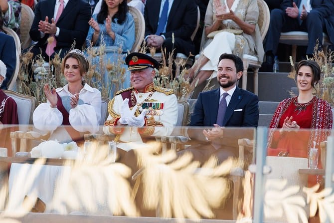 Princess Rajwa shows off Honayda gown at king’s silver jubilee celebrations in Jordan