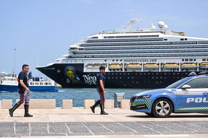 Ship meant to house police for G7 summit seized over poor conditions