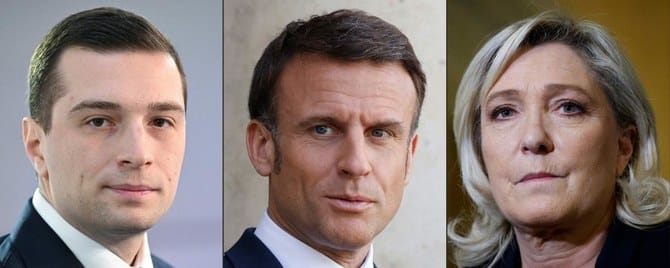 French President Macron urges moderate politicians to regroup to defeat the far right in elections