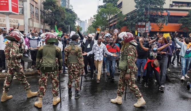 Thousands of young Kenyans protest tax hikes