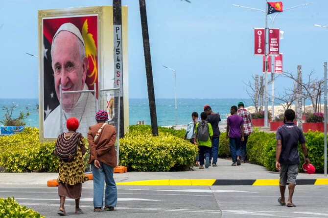 Pope heads to Papua New Guinea after final Mass in Indonesia before an overflow crowd of 100,000