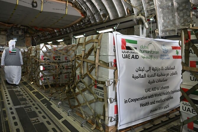 UAE delivers $100 mln humanitarian aid for Lebanon