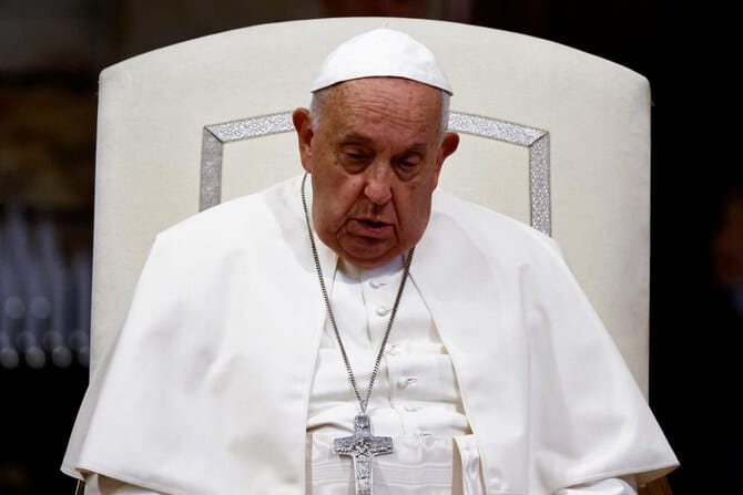 Pope slams ‘shameful’ failure of diplomacy in Mideast