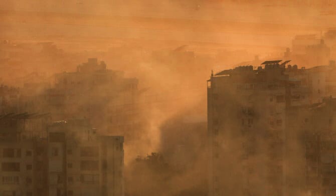 Israeli strikes hit Beirut, followed by 70 projectiles fired from Lebanon