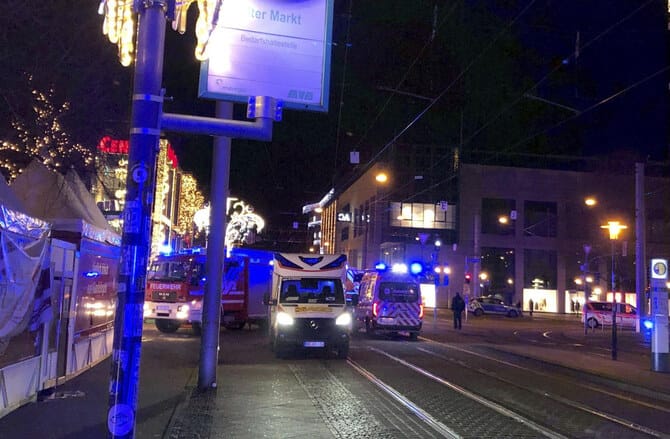 At least two dead, 68 injured after car drives into German Christmas market