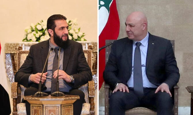 Syria de facto leader Al-Sharaa phones congratulations to Lebanon’s newly elected President Aoun