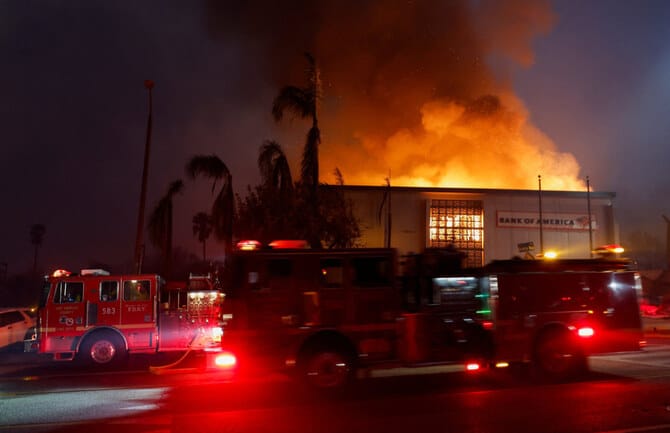 Hollywood Hills fire breaks out as deadly wildfires burn out of control across Los Angeles area