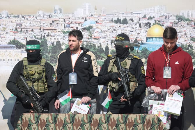 Israel receives 3 hostages after Hamas released them to Red Cross