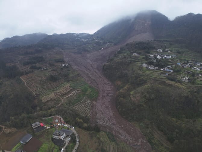 One dead, dozens missing in China landslide