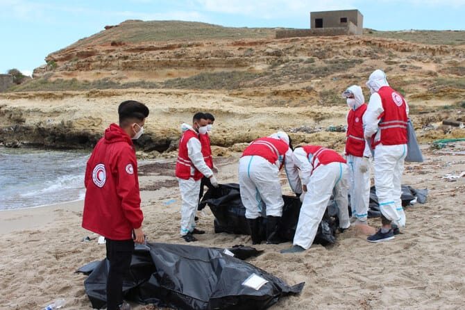 Bodies of migrants recovered in two locations in Libya, security and Red Crescent say