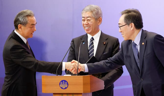 Japan, China, and South Korea agree to promote peace