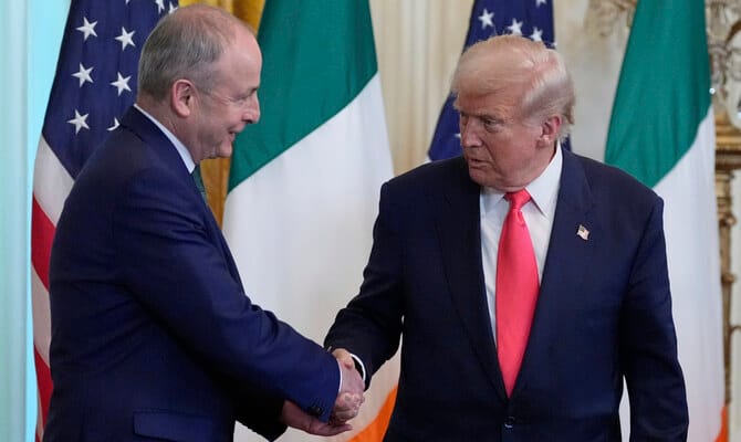 Trump says Ireland cheats the US as its leader joins him to celebrate St. Patrick’s Day