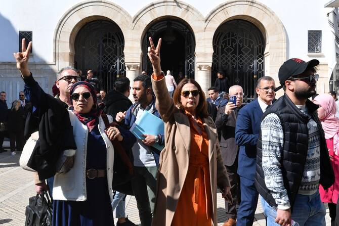 Tunisian court sentences opposition leaders to jail terms of 13 to 66 years