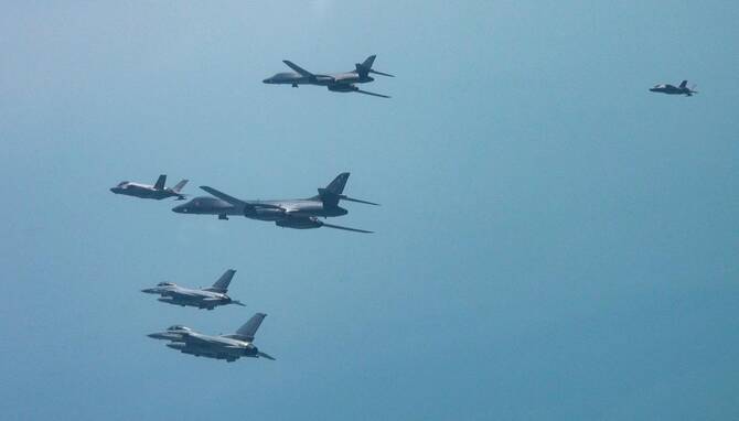 US flies long-range bomber for drill with South Korea, as Pyongyang marks key anniversary