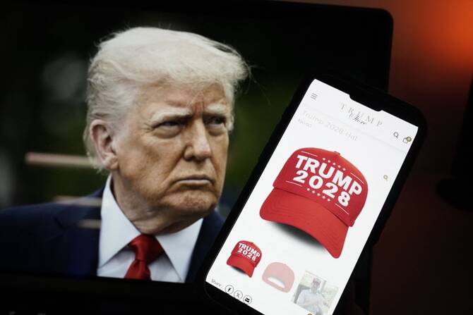 ‘Trump 2028’ merch for sale on US president’s store