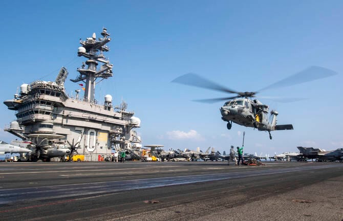 Second US carrier arrives off coast of Yemen