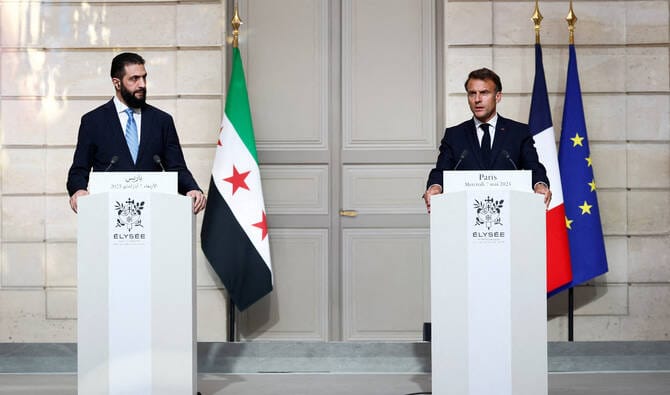 Syrian president meets Macron in Paris on first European visit