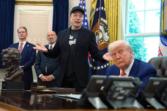 Musk vows to stay Trump’s ‘friend’ in bizarre black-eyed farewell
