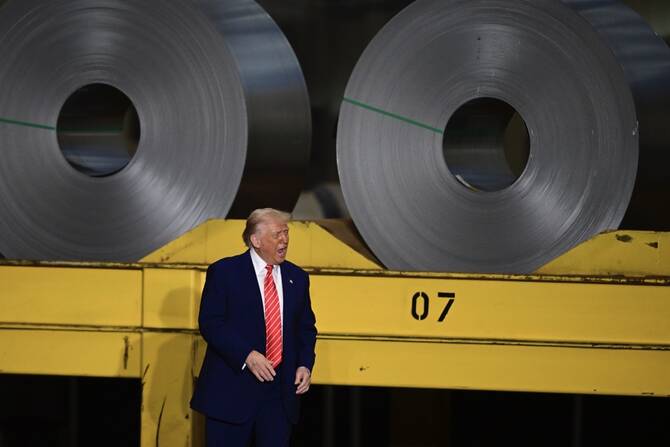 Trump says will double steel, aluminum tariffs to 50%
