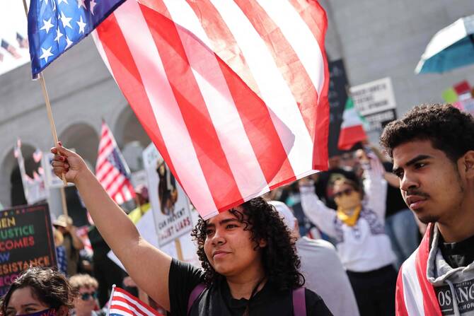 Anti-Trump demonstrators crowd streets, parks and plazas across the US. Organizers say millions came