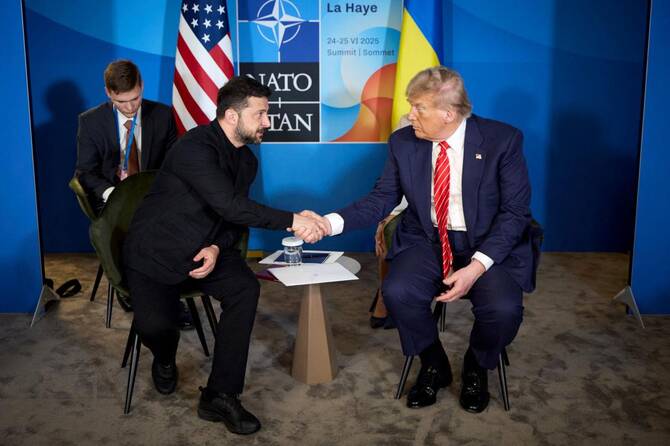 Trump meets with Zelensky and says higher NATO defense spending may deter future Russian aggression