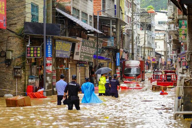 Over 80,000 people flee severe flooding in southwest China