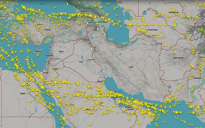 Airlines keep avoiding Middle East airspace after US operation in Iran