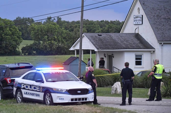 Suspect kills 2 women in Kentucky church after shooting state trooper, police say