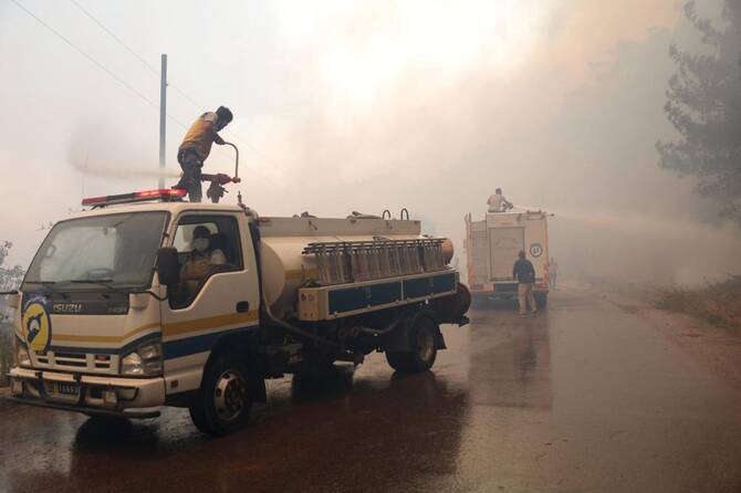 UN teams deploy to Syrian coast as wildfires force hundreds to flee