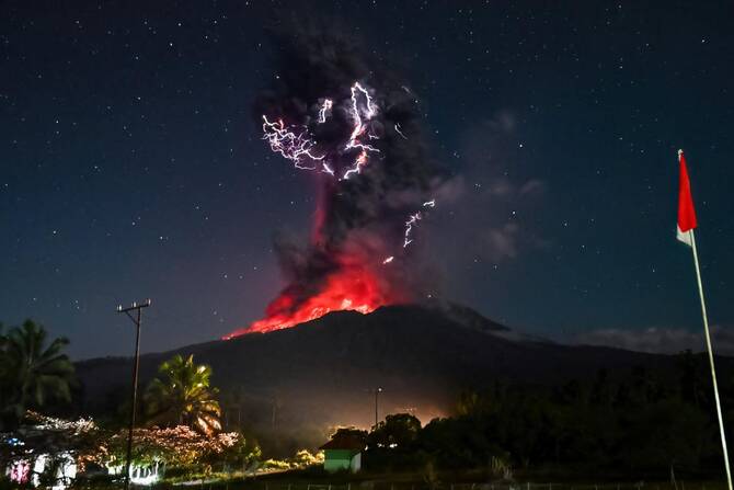 Indonesia’s Mount Lewotobi Laki Laki erupts again, spews giant ash plumes