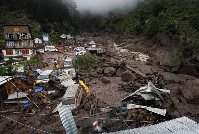 Floods and landslides in Indian Kashmir kill 60, over 100 missing