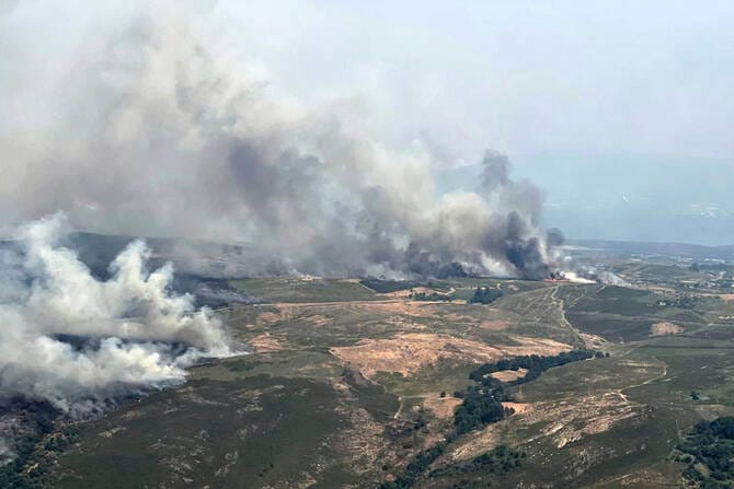 Spain battles 14 major fires with ‘unfavorable conditions’ expected to fuel more