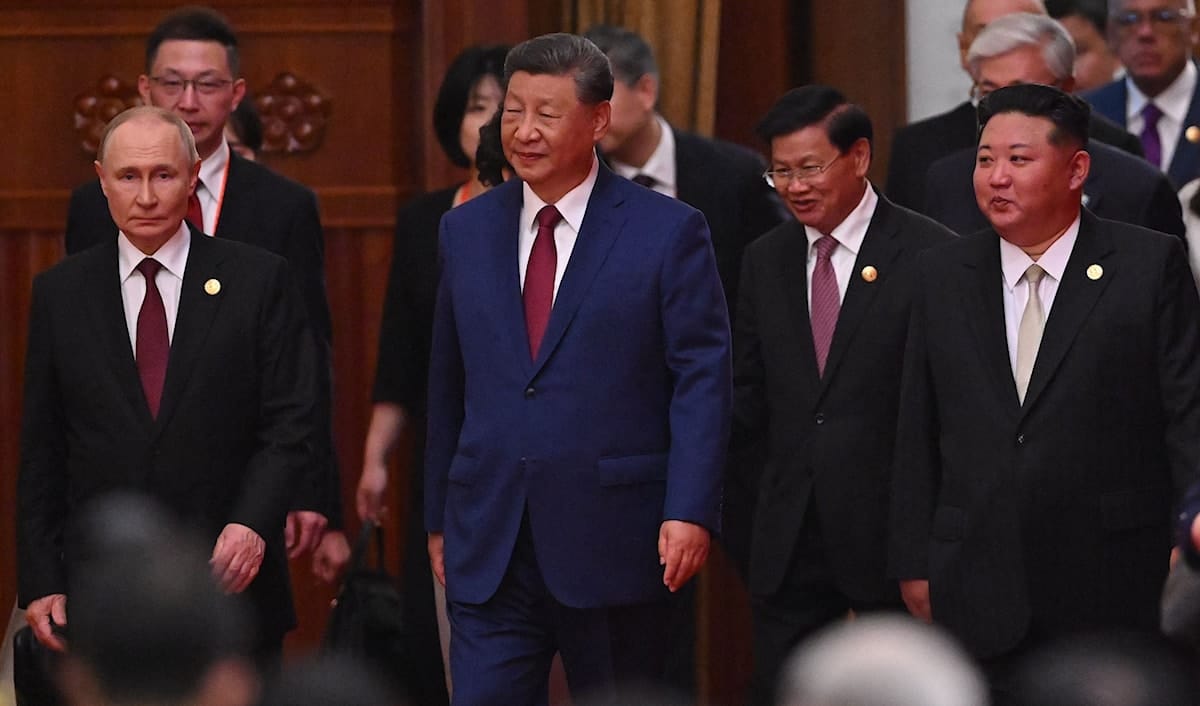 Xi, Putin, and Kim gather at Beijing landmark for a grand military parade