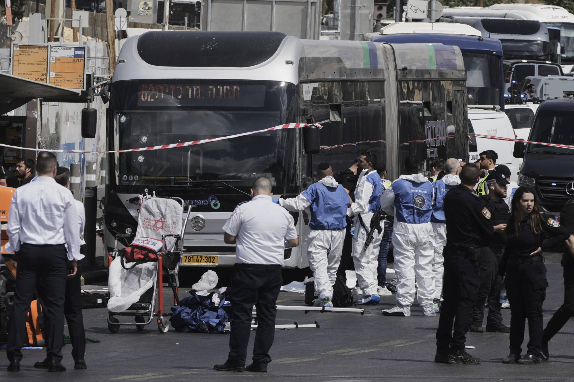 Shooting attack at Jerusalem bus stop kills 5