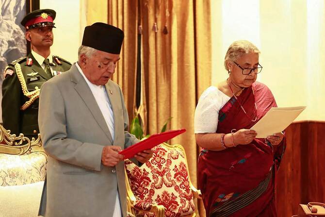 Nepal returns to calm as first woman PM takes charge