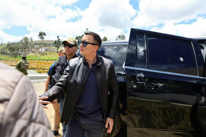 Ecuador president unharmed in attack on motorcade