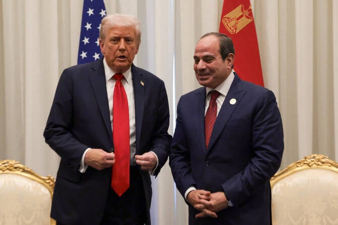 Trump hails Egypt’s El-Sisi for ‘very important role’ in Hamas talks