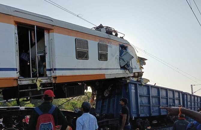 At least 5 people killed in a train crash in central India, official says
